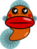Cartoon Fish With Big Lips Clip Art